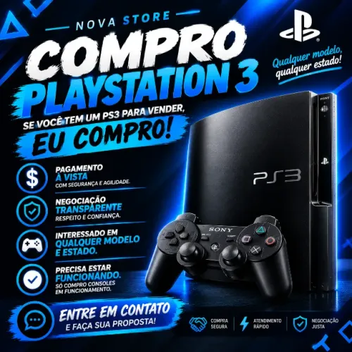 !!SEU PS3 ESTÁ PARADO? A NOVA STORE COMPRA!!