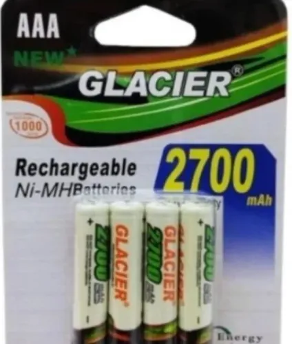 Kit com 4 Pilhas AAA Recarregáveis