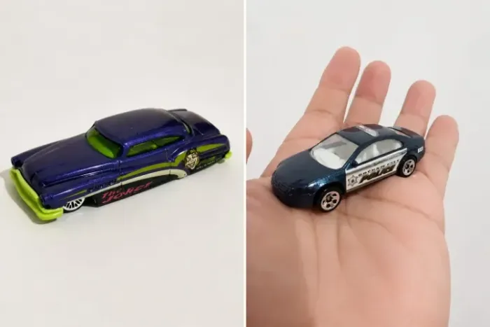 LOTE - 02 Miniaturas Ford Fusion - Polícia de Gotham City e Joker Mobile (Coringa) - 1/64
