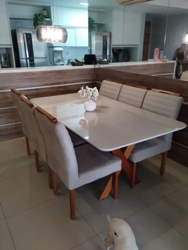 mesa da jantar tampo de vidro