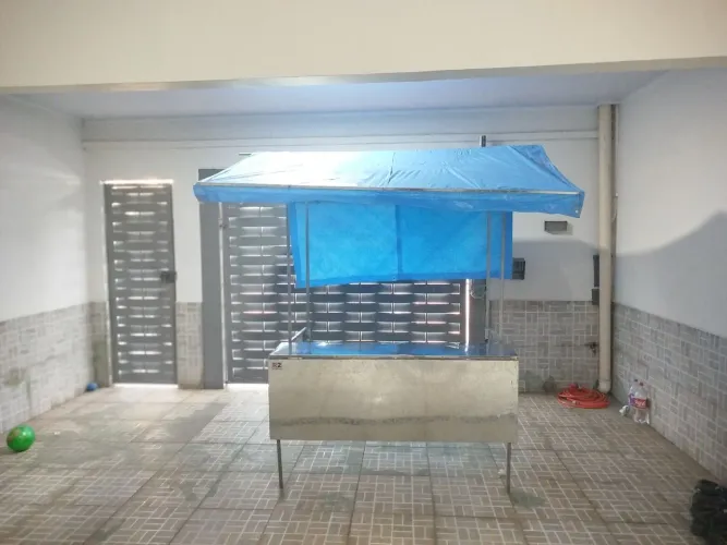 Barraca Ambulante em Inox com Toldo - Ideal para Caldo de Cana, Pastéis e Lanches