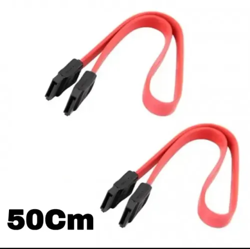 Kit 2x Cabos Sata de Dados para Hd/ssd Com Conexão Ponta Reta 50cm *ENTREGA GRÁTIS*