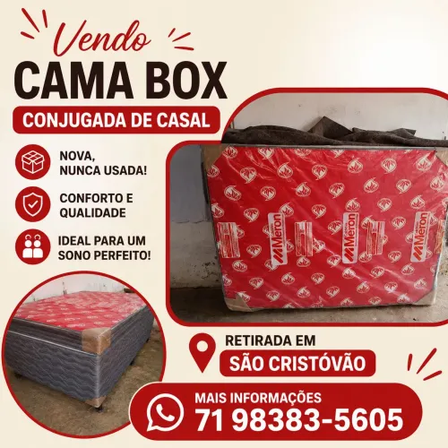 Cama box conjugada casal nova