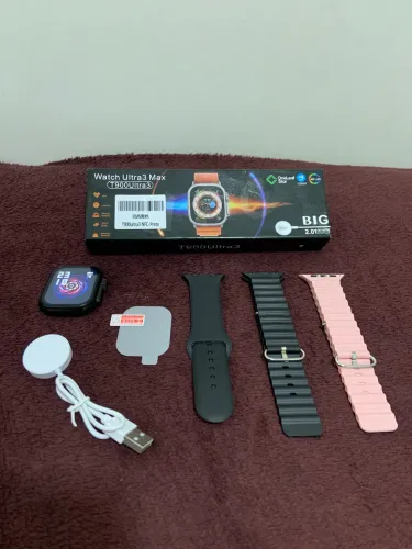? Smartwatch Ultra 3 Max AMOLED | NFC | 3 Pulseiras | Caixa | Novo