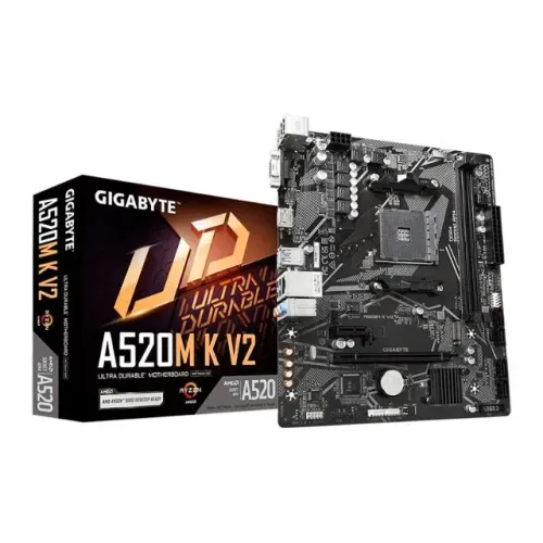 Placa Mãe AM4 A520M K V2 DDR4 c/ M.2 Gigabyte K V2 1 Ano de Garantia - WZetta