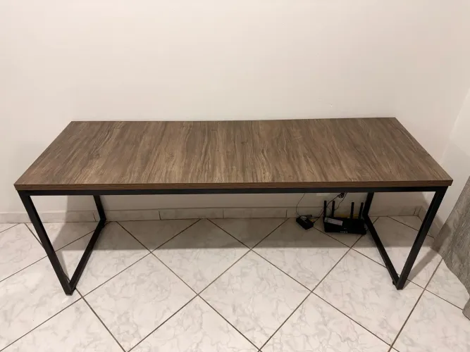 Mesa Diretor Escritório / Industrial 180x60cm Dynamica - Estrutura Preta