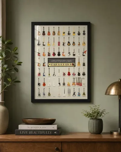 Quadro decorativo ? Compêndio Visual de Guitarras
