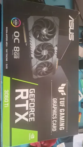 Placa de vídeo Asus Tuf Gaming Geforce RTX 3060 Ti Oc (Usado)
