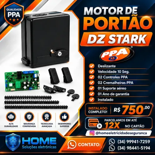 Motor de Portão/ Dz Home PPA 10Seg