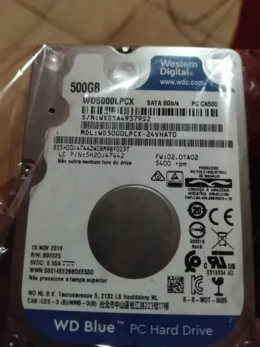 HD 500GB Western Digital Blue para Notebook