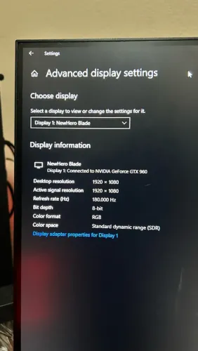 MONITOR GAMER NEW HERO 180hz