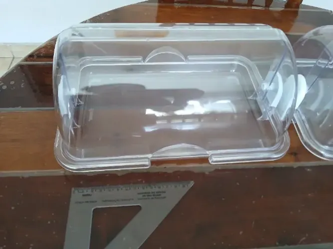 Acrílico para pães 2 porta pães