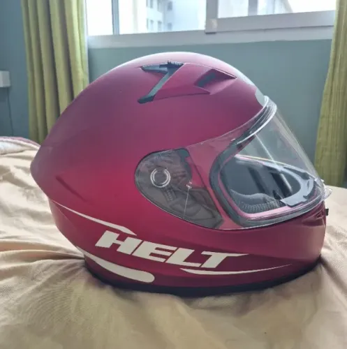 Capacete Helt Polar Vermelho Fosco - Tamanho 60 (veste 58)