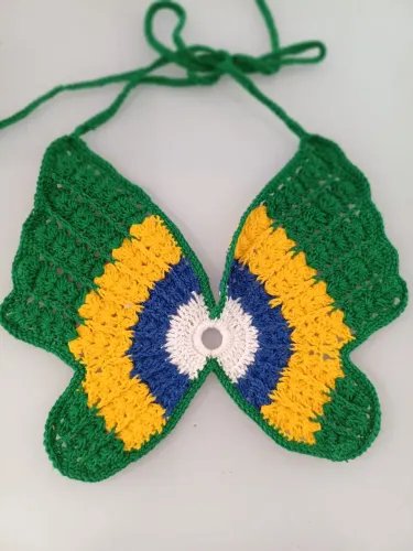 Cropped de crochê para copa