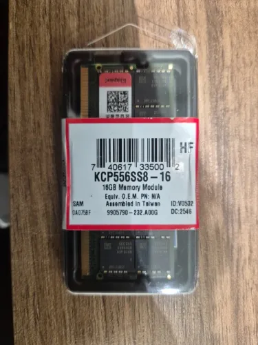 Memoria Notebook DDR5 Kingston 16Gb 5600Mhz Lacrada