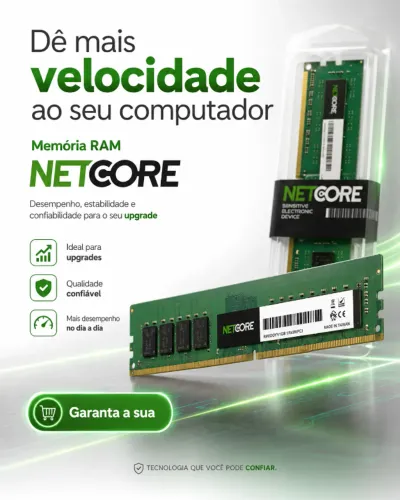 Memória DDR3 8GB 1600MHz Netcore para Desktop