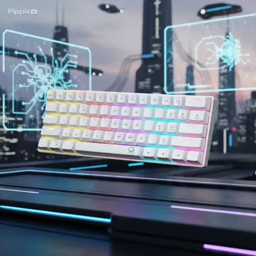 Teclado mecânico switch azul, RGB personalizável