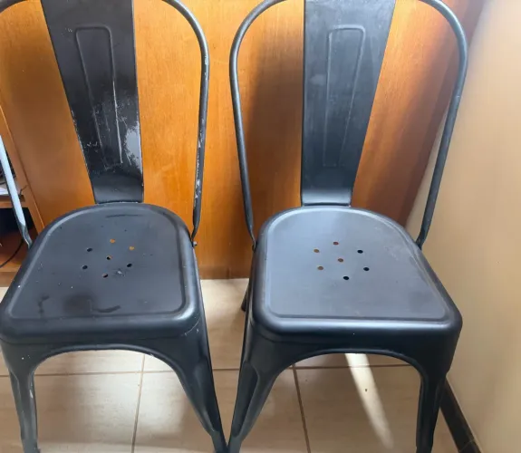 Cadeira Tolix Iron Industrial Preta