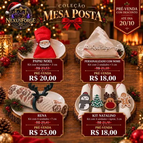 Mesa posta de natal