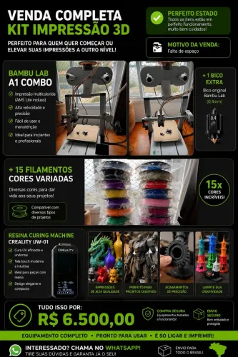 Impressora 3d bambu lab A1 combo