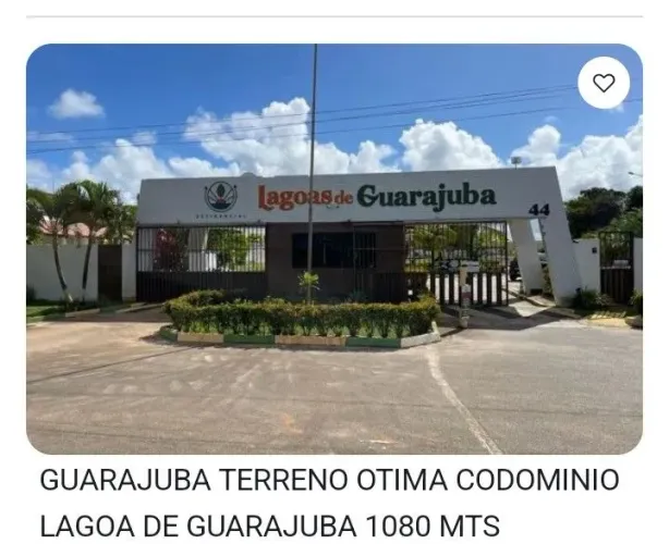 Terreno no condomínio lagoa de Guarajuba