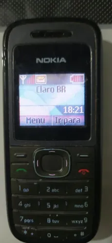 NOKIA 1208 CINZA ESCURO - RELÍQUIA! - CELULAR ANOS 2007