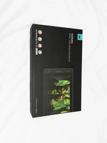 Mesa digitalizadora Huion Kamvas Pro 16 com caixa e acessórios