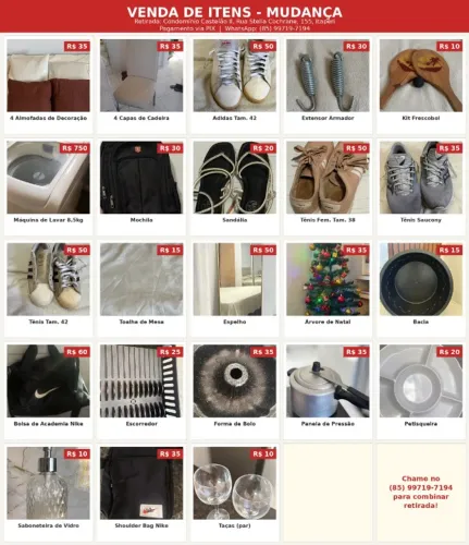 Bazar Vários Produtos (Mudança)