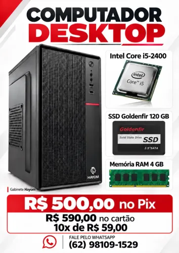 CPU COMPLETA gabinete i5 128 SSD 4gb ram