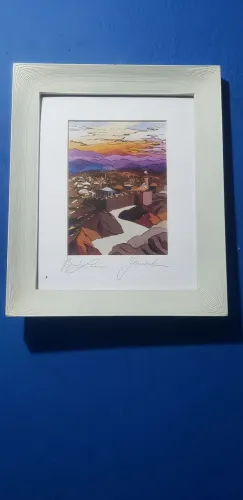 Quadro Original Bracha Brym Lavee The Road to Jerusalem