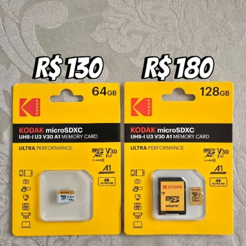 Cartão de memória microSD KODAK 64 GB - Novo e original