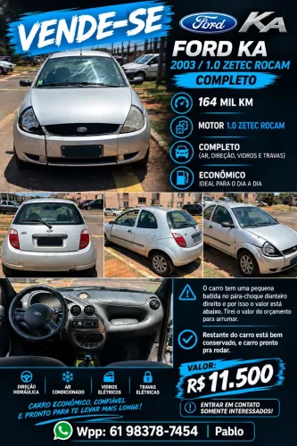 Ford KA GL 1.0i Zetec Rocam 2004