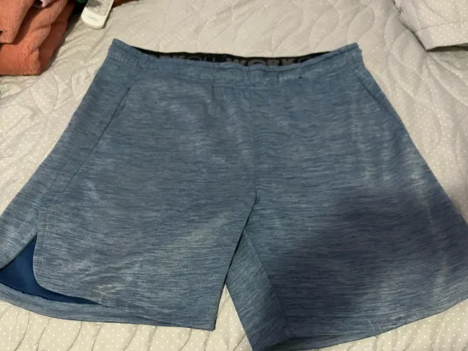Shorts / Bermuda Esportiva Masculina Azul Mescla Workout ? Treino e Academia