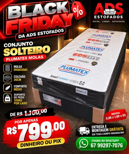 CONJUNTO SOLTEIRO MOLAS ENSACADAS