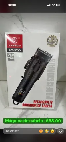 Máquina de cortar cabelo recarregável 