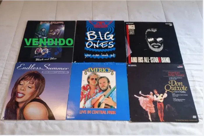 Laser Disc originais Donna Summer, Ringo Star, Aerosmith e outros