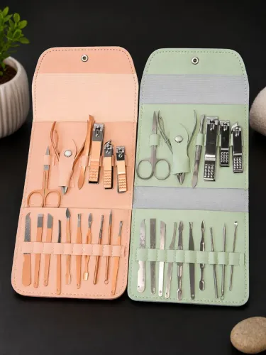 Kit Manicure 16 peças aço inox