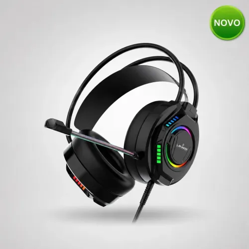 Headset Gamer RGB Lehmox LEY-2262 USB/P2 com Microfone para PC PS4 PS5 Xbox