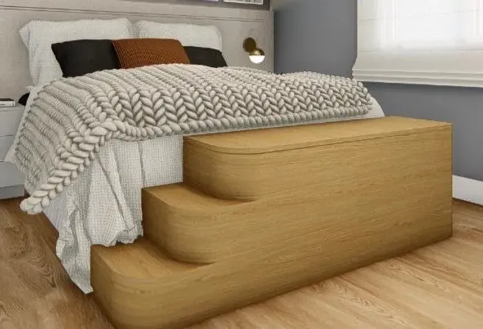 Móvel báu para cama com escada pet