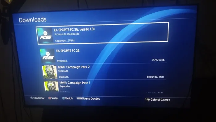 Ps4 seni novo com dois controles não entrego venda para aparecida de Goiânia e Goiânia