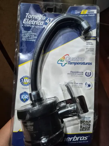 Torneira Elétrica 4T Plus Enerbras cor preto novo
