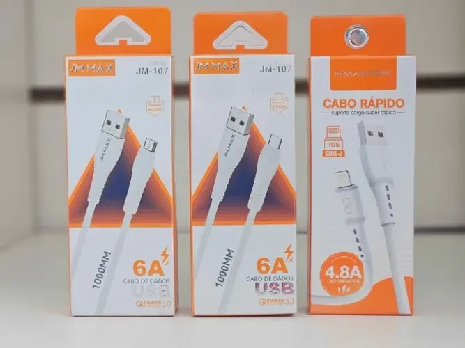 Cabo Usb Tipo C, V8 e Iphone