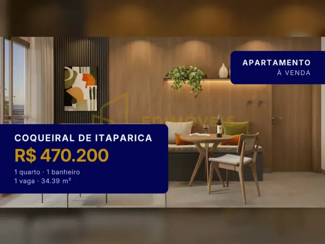 Apartamento ideal para solteiros e casais no Coqueiral de Itaparica!