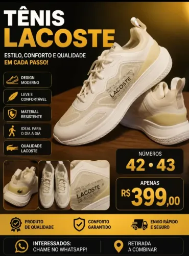 Tênis Lacoste original 42.43