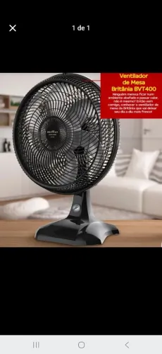 Vendo ventilador em estado de novo