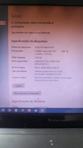 NOTEBOK PARA RETIRADA DE PEÇAS