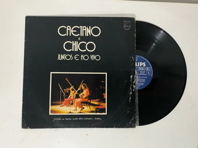 Disco de Vinil LP Caetano e Chico Juntos e ao vivo