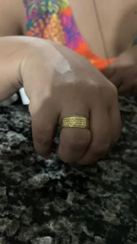 Anel de Ouro 18k escrito o Pai Nosso