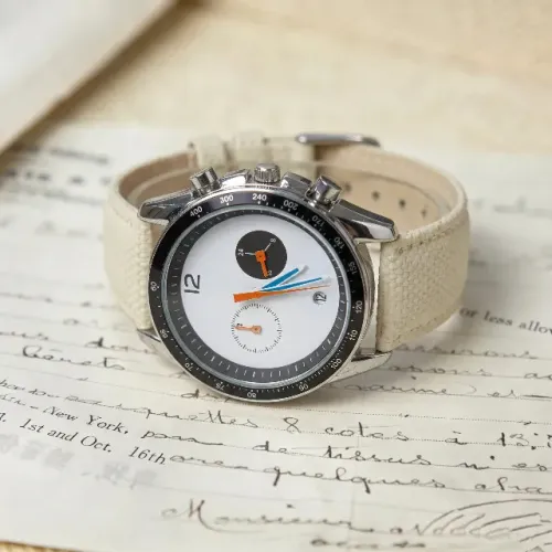 Relógio Masculino Ciloa 507 Cronógrafo Aço Inox Pulseira de Couro
