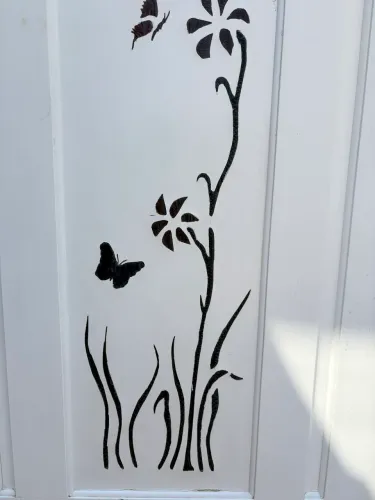 Porta Madeira Maciça Laqueada Decorativa com Acrílico